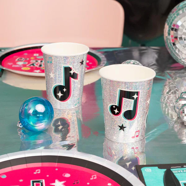 Party Music Paper Cups 270 ml (Pack of 6) - Image 3