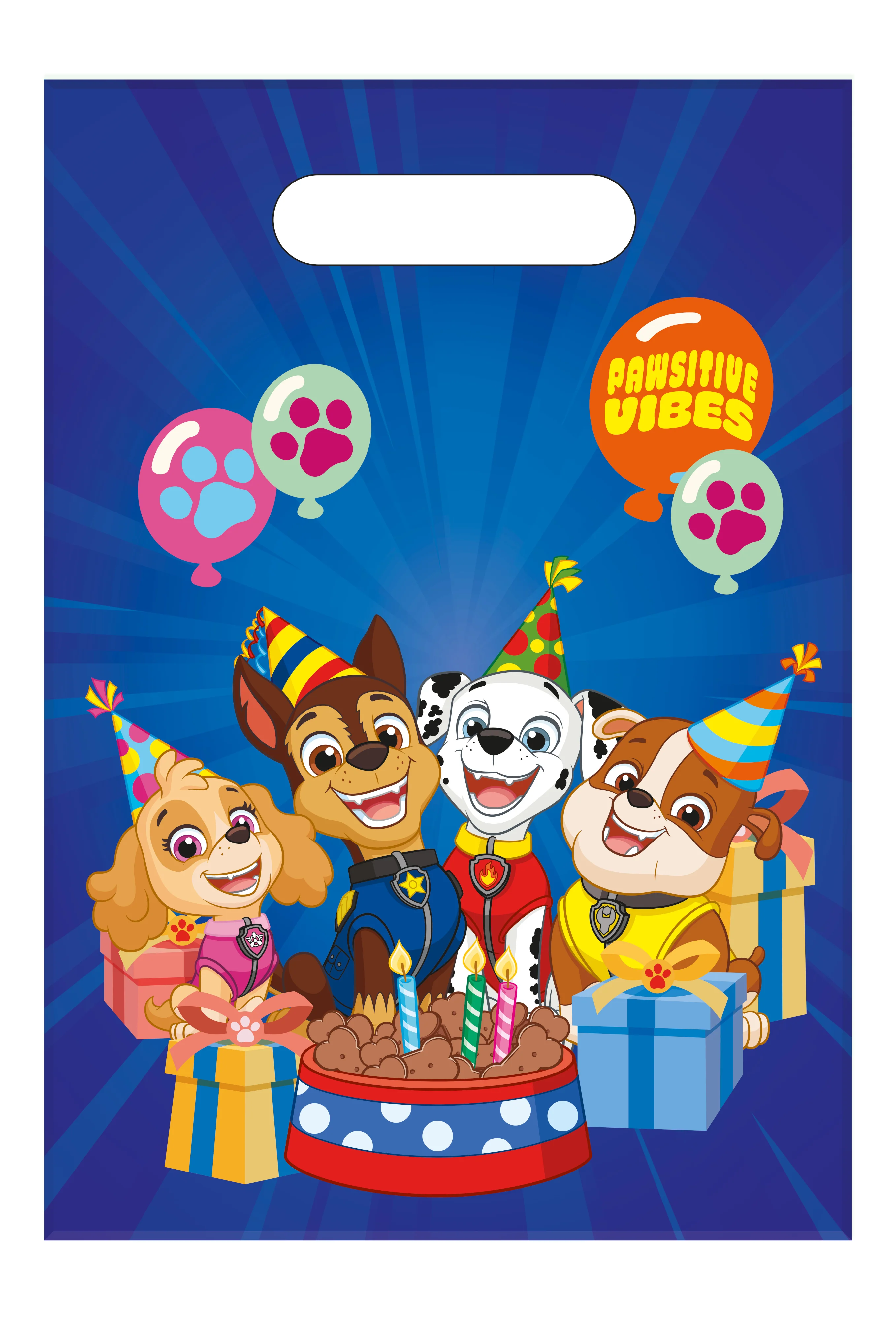 Paw Patrol Blue Plastic Party Loot Bag