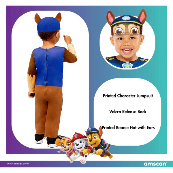 Paw Patrol Chase Baby Dressing Up Costume, 18-24 months - Image 5
