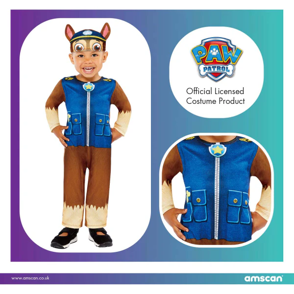 Paw Patrol Chase Baby Dressing Up Costume, 18-24 months - Image 6