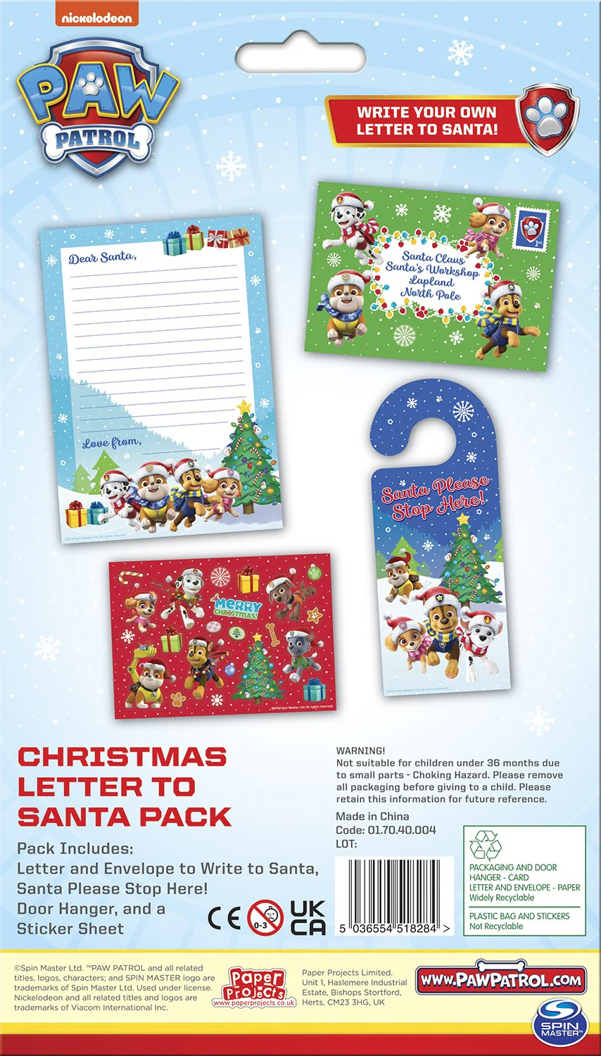 Paw Patrol Christmas Letter to Santa Pack - Image 3