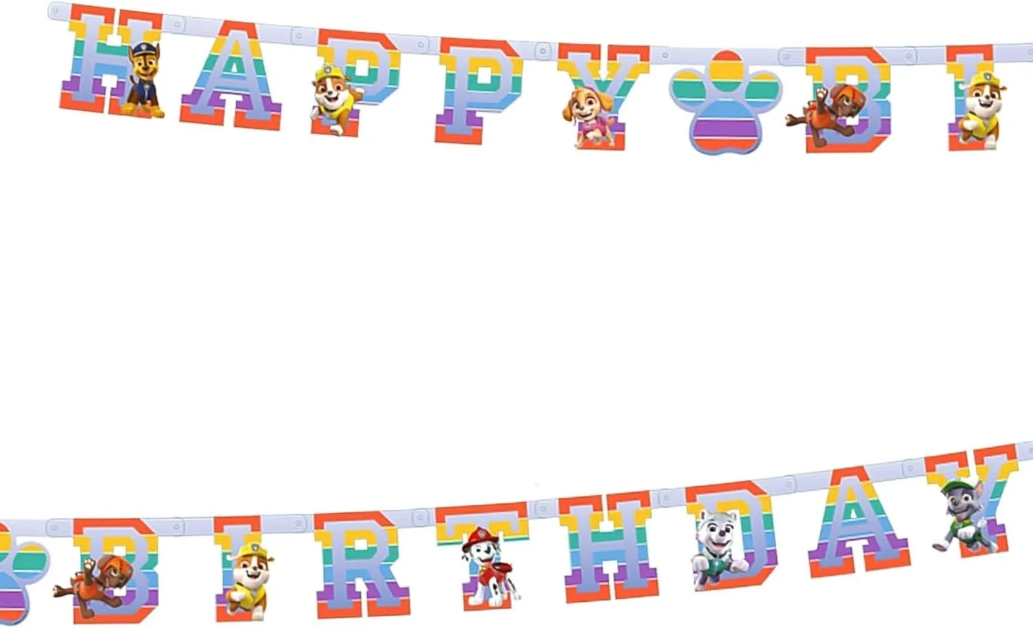 Paw Patrol Happy Birthday Party Banner