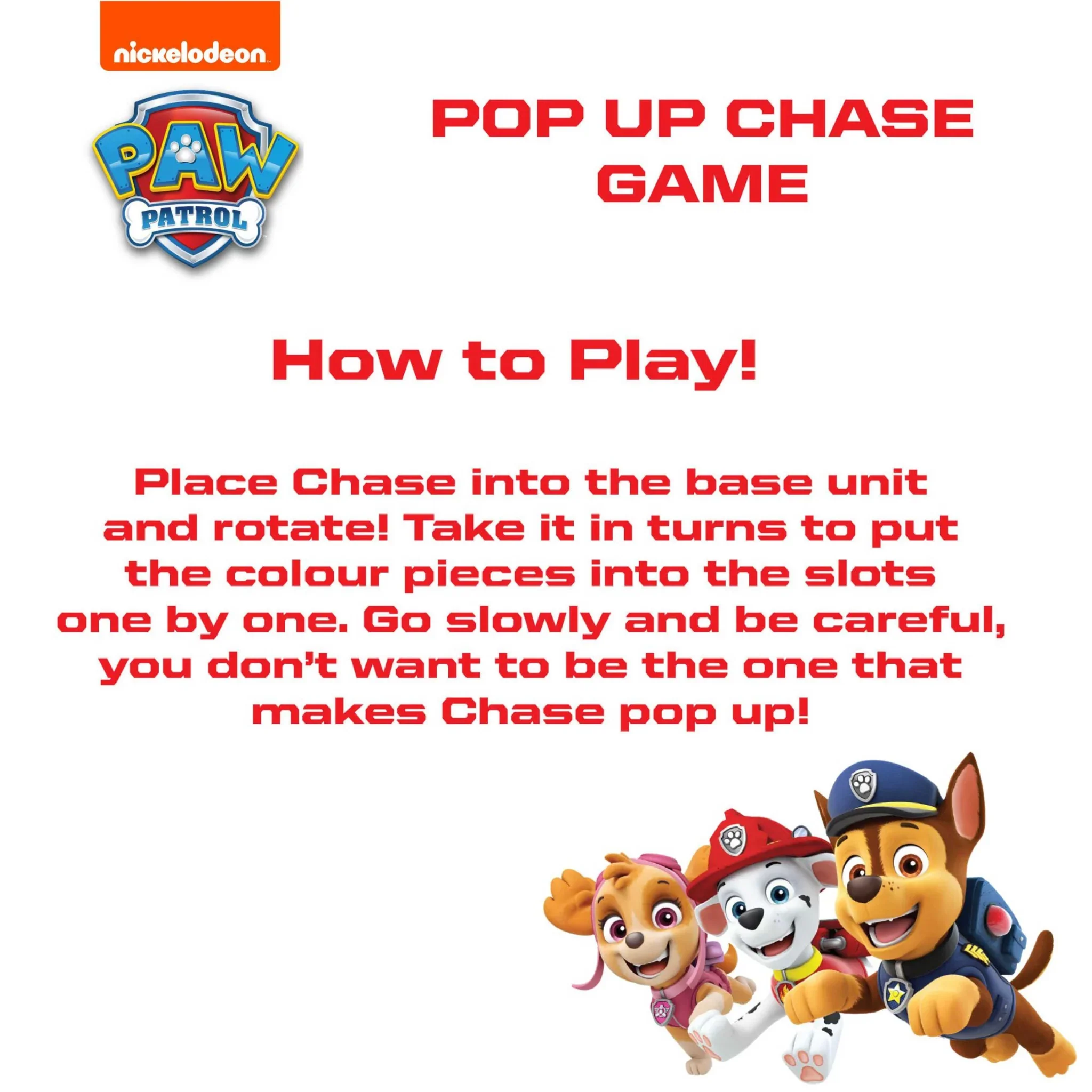 Paw Patrol Pop Up Chase Game - Image 7