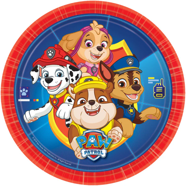 Paw Patrol Rescue Heroes Paper Plates, 23cm ( Pack of 8)