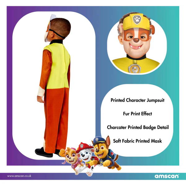 Paw Patrol Rubble Children's Dressing Up Costume - Image 7