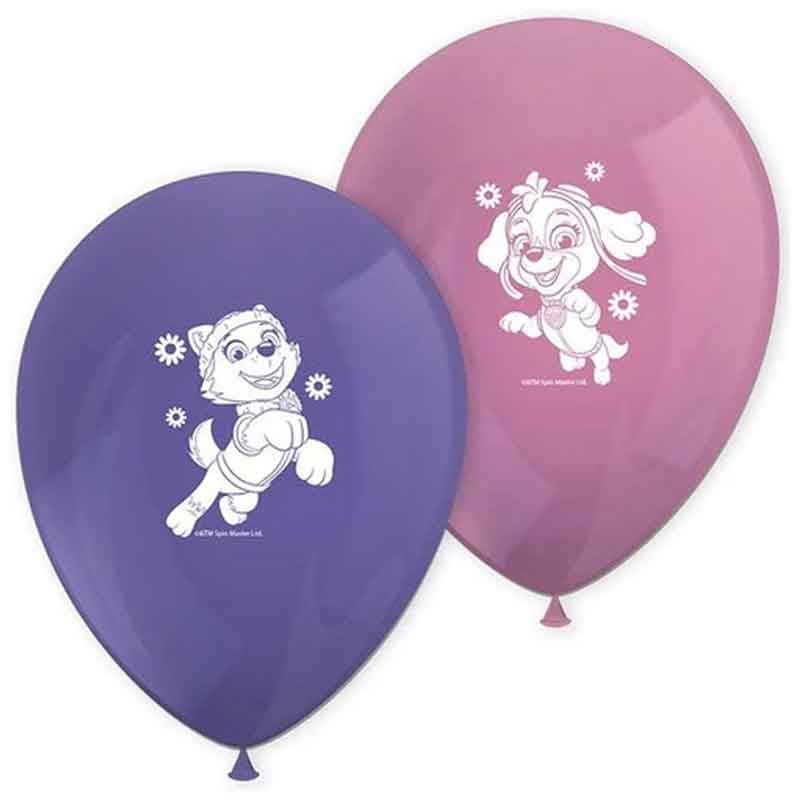 Paw Patrol Skye and Everest  Printed Latex Balloons (Pack of 8)