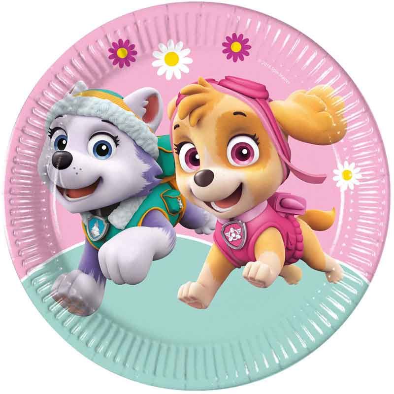 Paw Patrol Skye & Everest 23 cm Paper Plates, Pack of 8