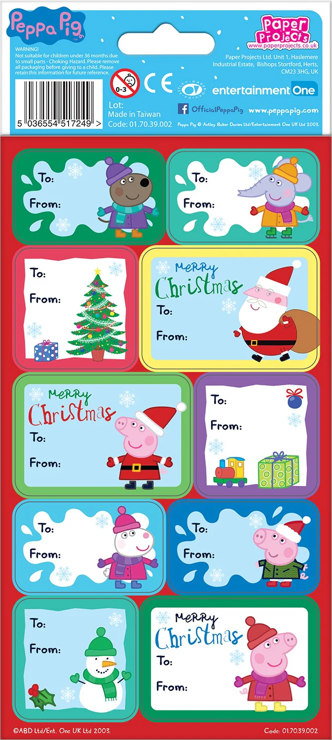 Peppa Pig Christmas Gift Labels - Image 3