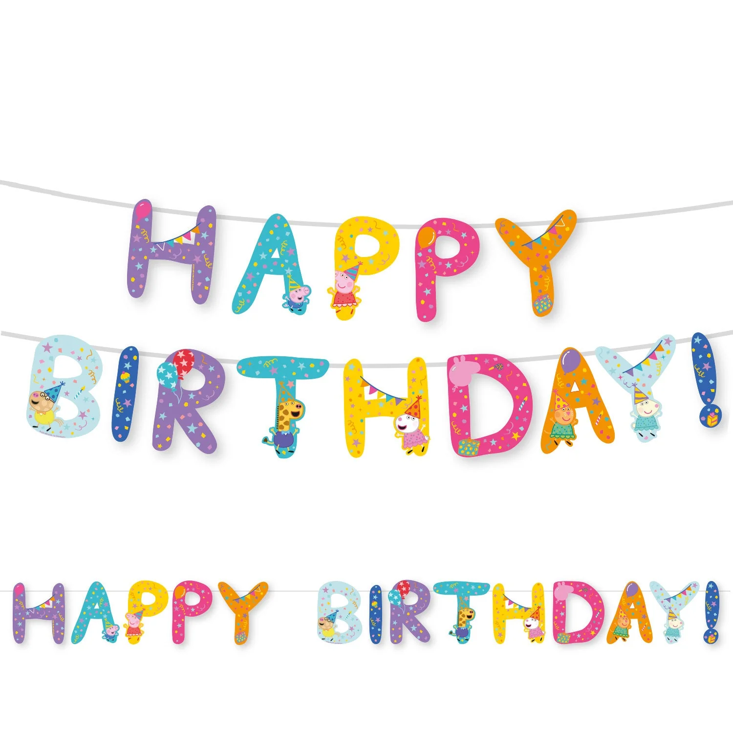 Peppa Pig "Happy Birthday" Birthday Party Banner