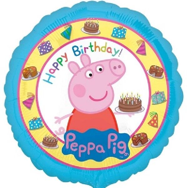 Peppa Pig Happy Birthday 18 Inch Foil Party Balloon