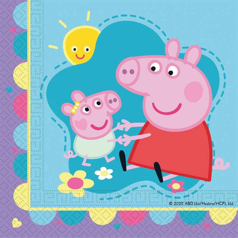 Peppa Pig Made With Love Napkins (Pack of 20)