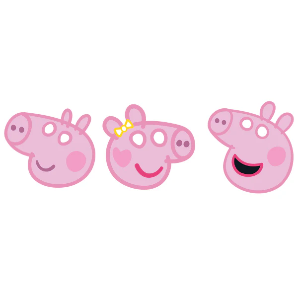 Peppa Pig Kids Party Masks (pack of 6)
