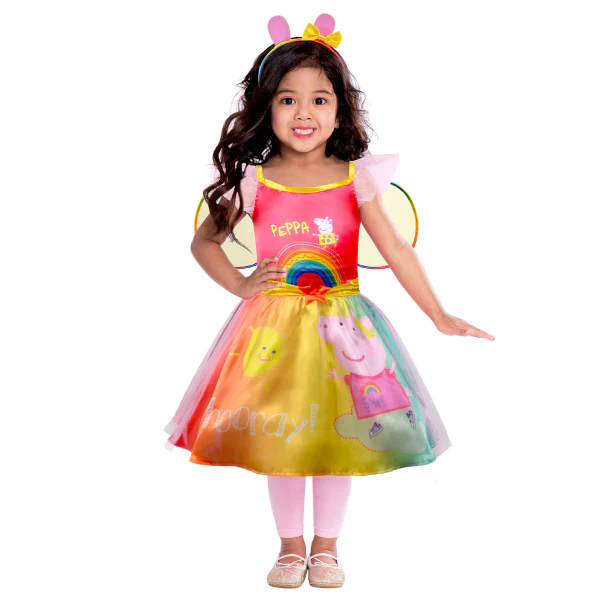 Peppa Pig Rainbow Dressing Up Set With Wings and Headband, - Image 2