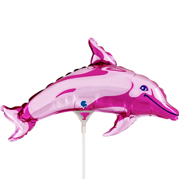 Pink Dolphin Air Fill Foil Mini Shape Balloon 36cm