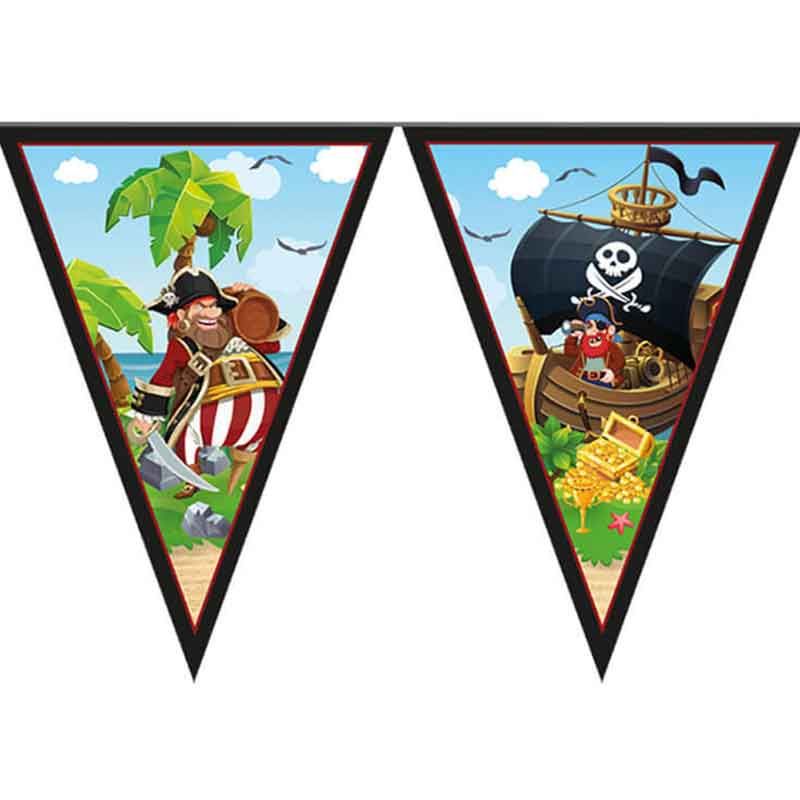 Pirate Island Paper Birthday Party Bunting Banner
