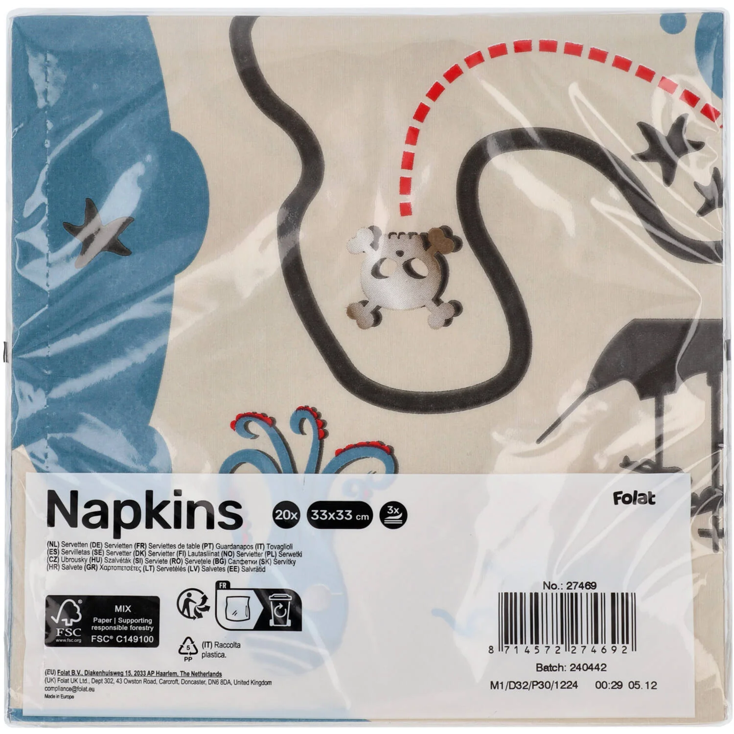 Pirate Party Napkins (Pack of 20) - Image 2