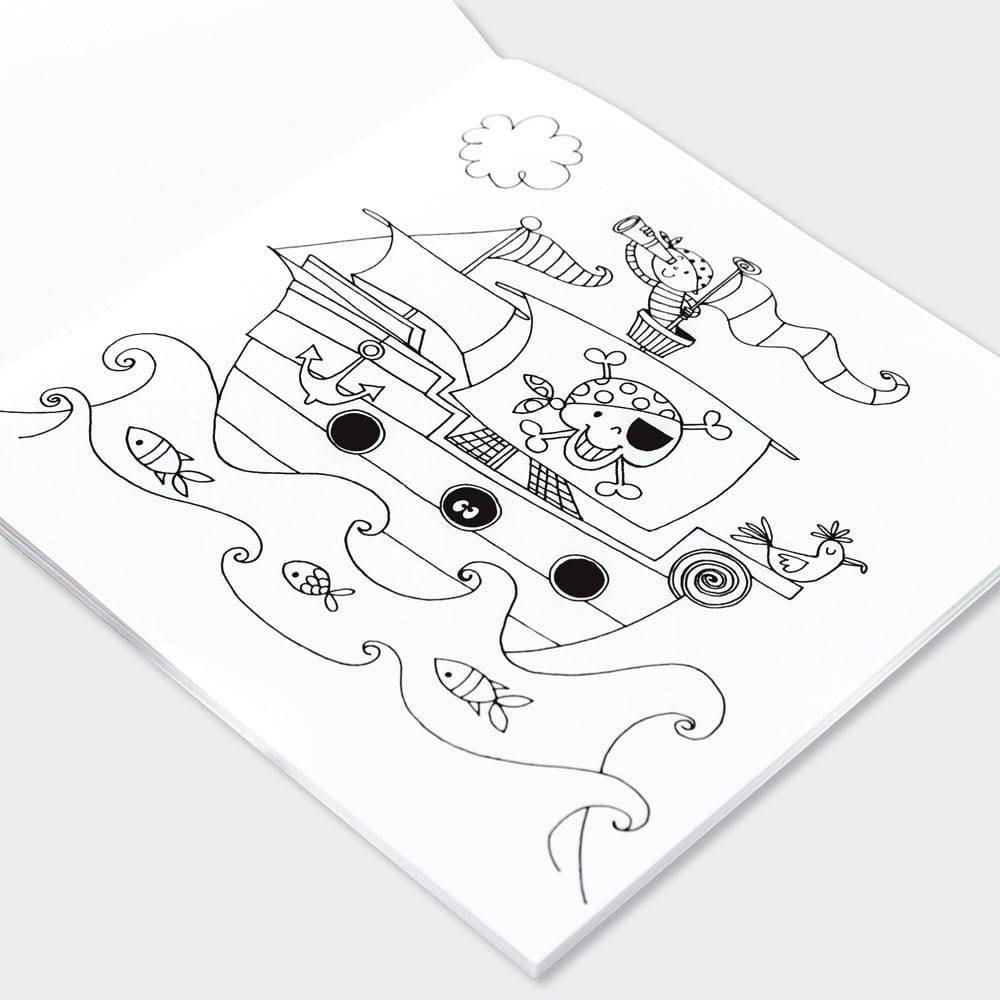 Pirates Colouring Book by Rachel Ellen Designs - Image 2
