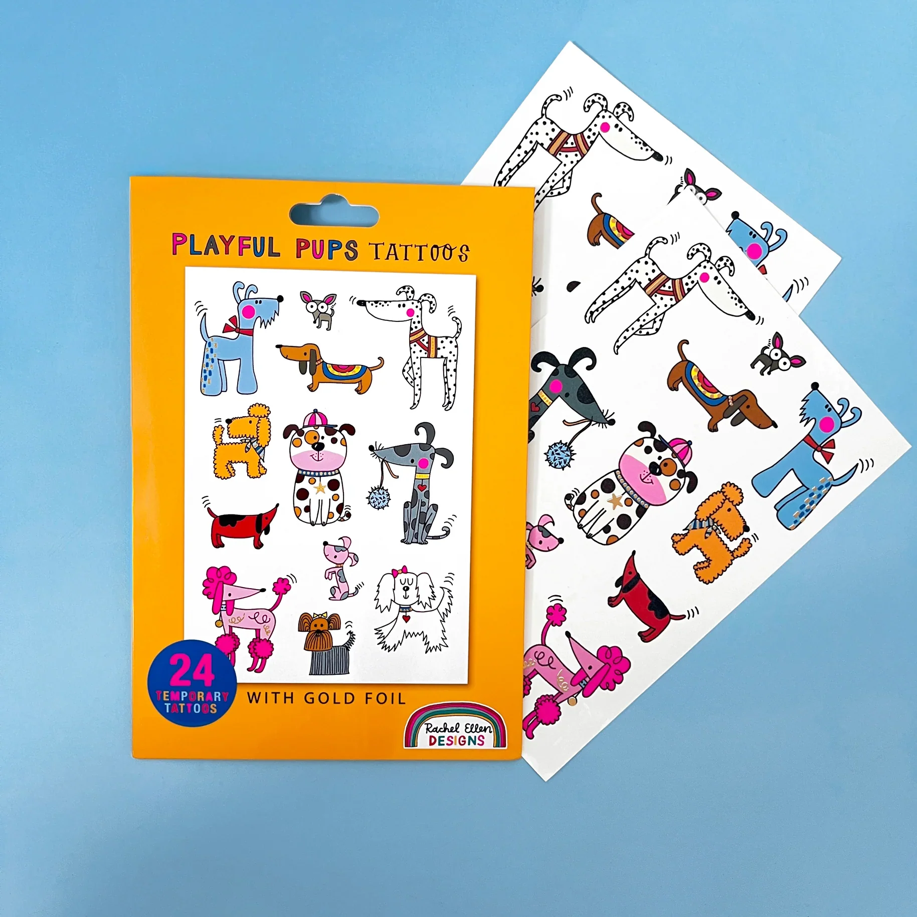 Playful Pups Children's Temporary Tattoos by Rachel Ellen Designs - Image 2