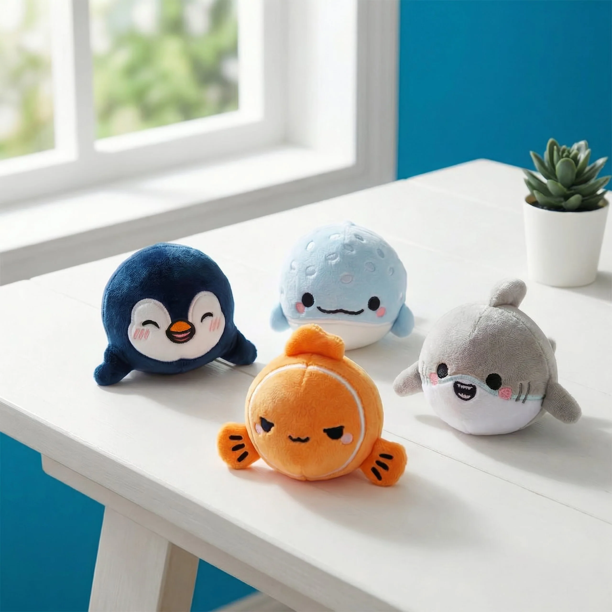 Plush Sealife Creature Bounce Balls (6.8cm) 4 Assorted Designs - Image 2