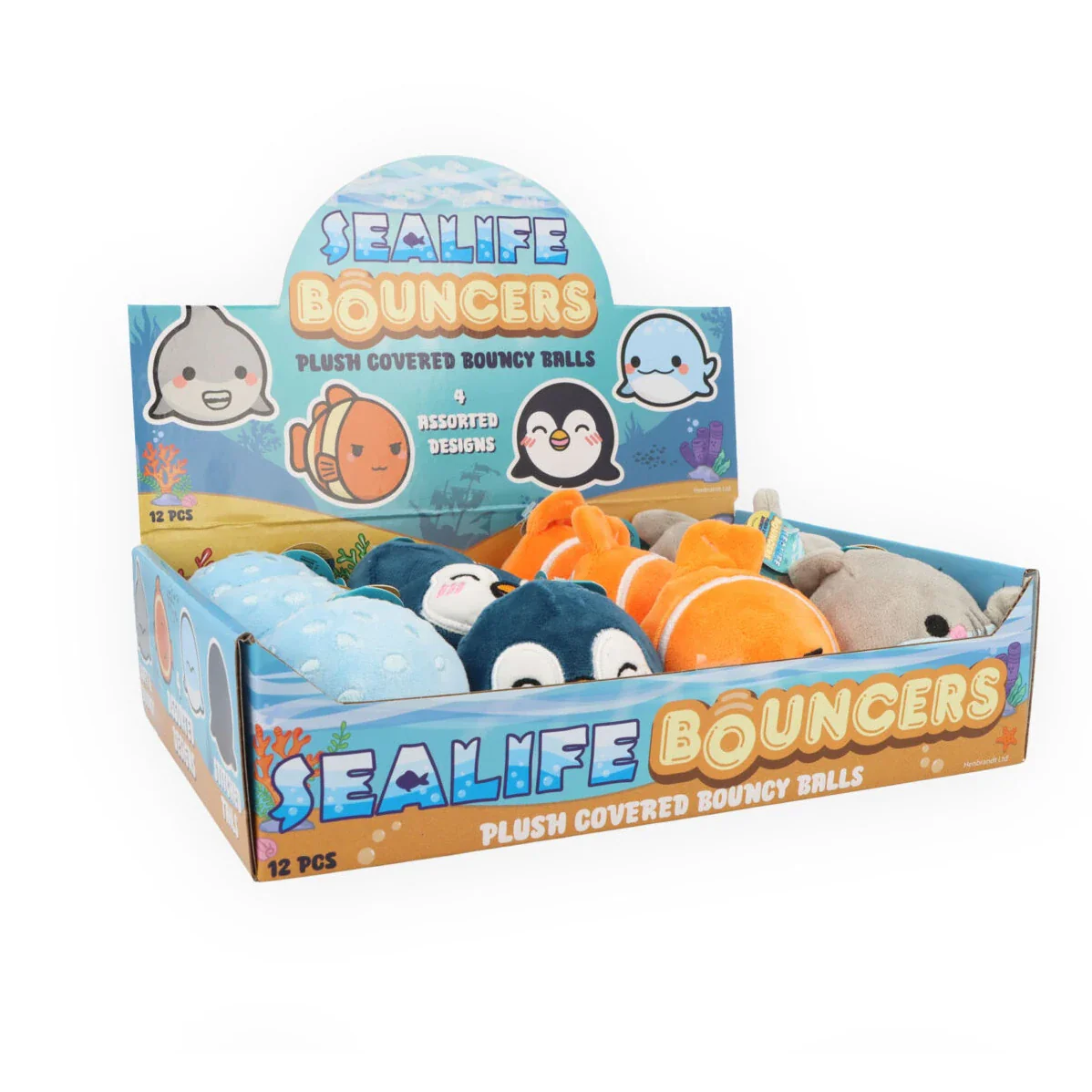 Plush Sealife Creature Bounce Balls (6.8cm) 4 Assorted Designs - Image 3