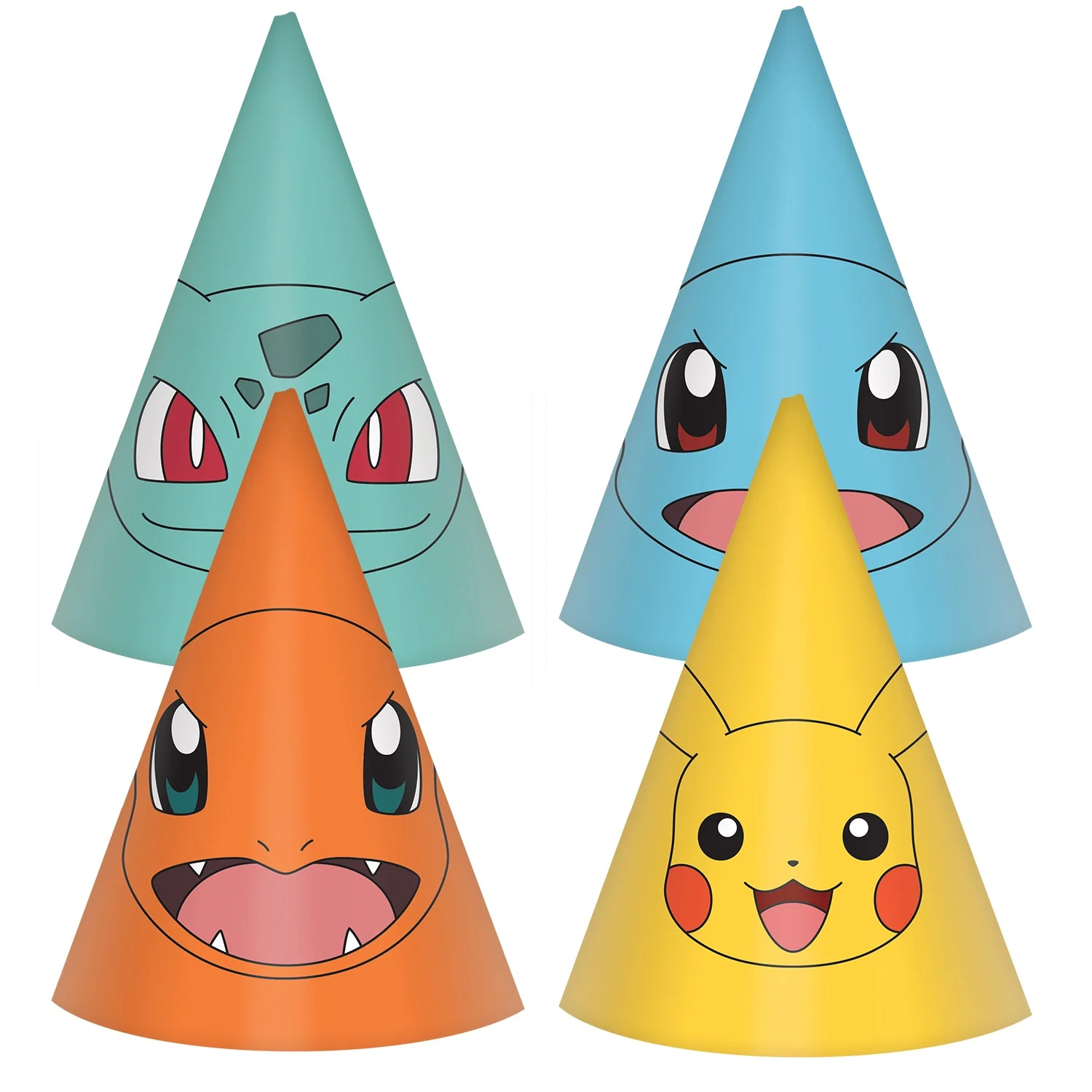 Pokemon Party Hats (Pack Of 8)