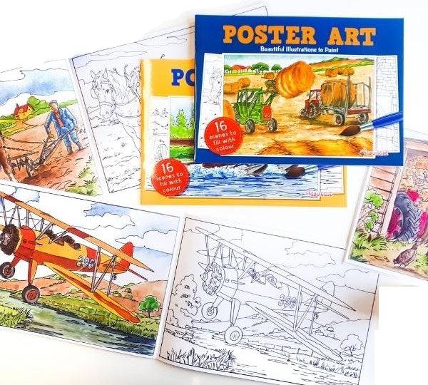 Poster Art Book- Transport Adult Colouring Book - Image 3
