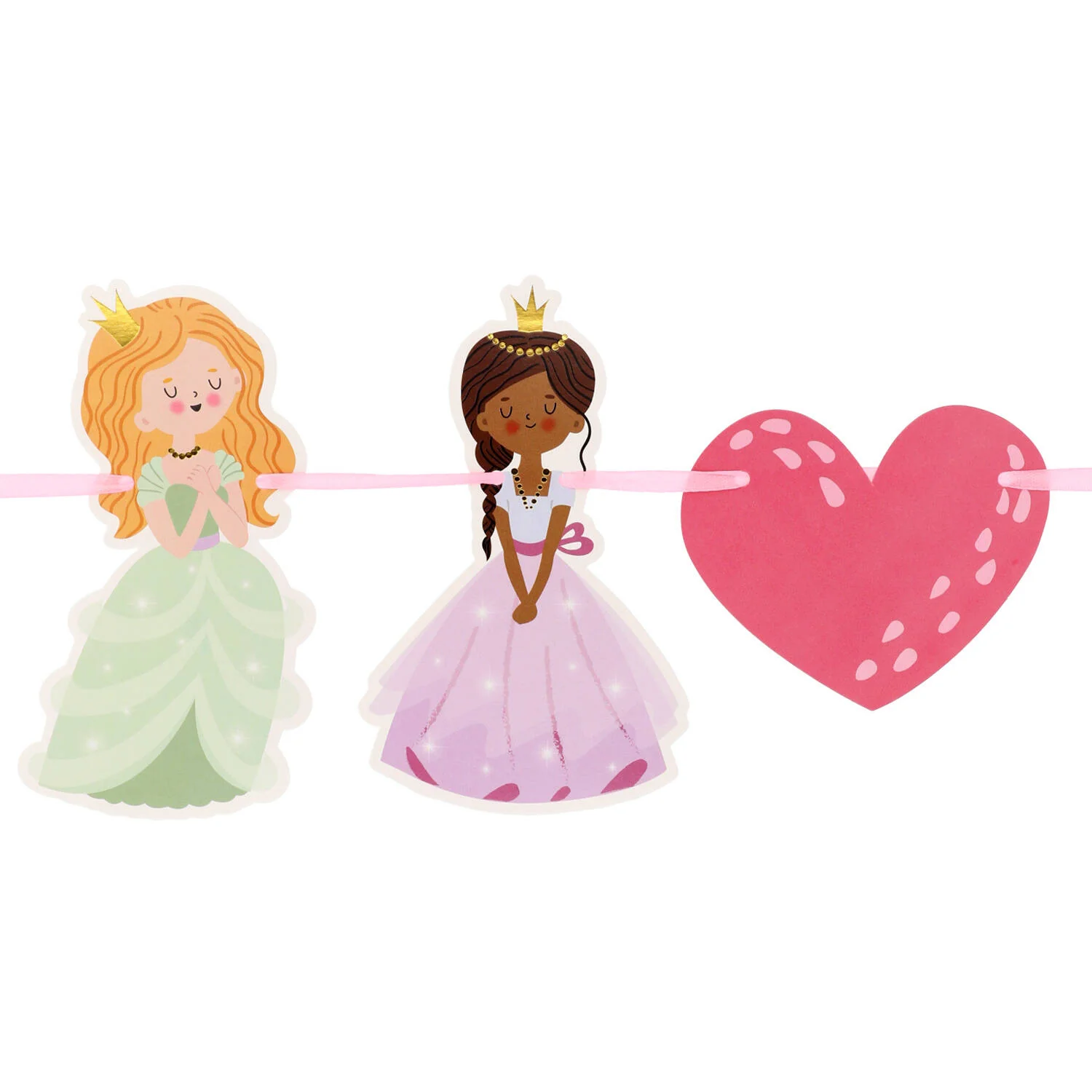 Pretty Princess Happy Birthday Party Banner Set (1.5 meters) - Image 2