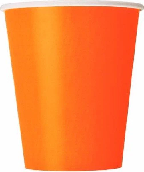 Pumpkin Orange Paper Cups (Pack of 14)