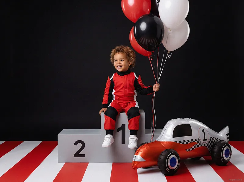 Racing Car Foil Balloon (90 x 34 cm) - Image 2