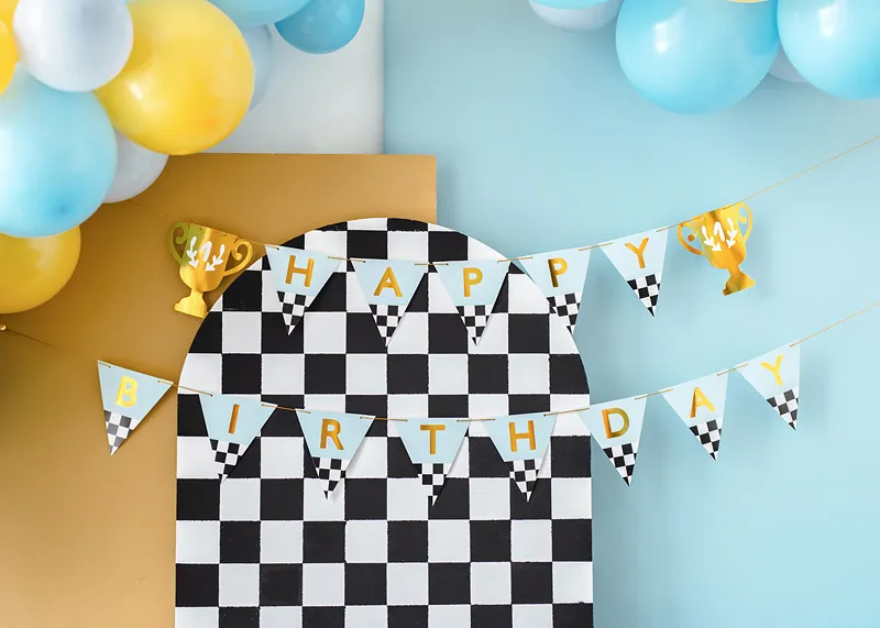 Racing Cars Happy Birthday Party Banner, 2.5m - Image 3