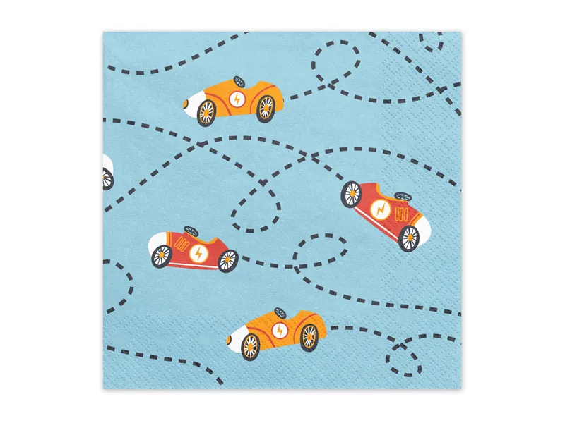Racing Cars Paper Napkins, 33 x 33 cm (pack of 12)