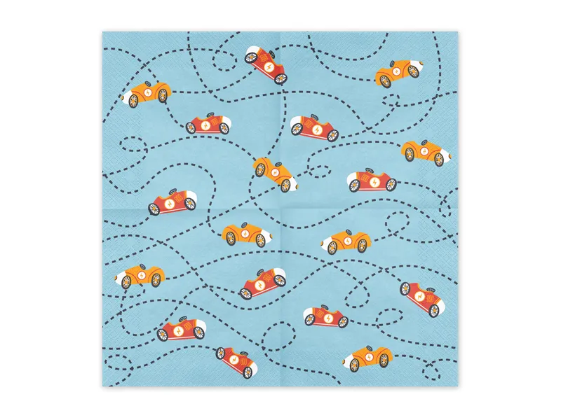 Racing Cars Paper Napkins, 33 x 33 cm (pack of 12) - Image 2