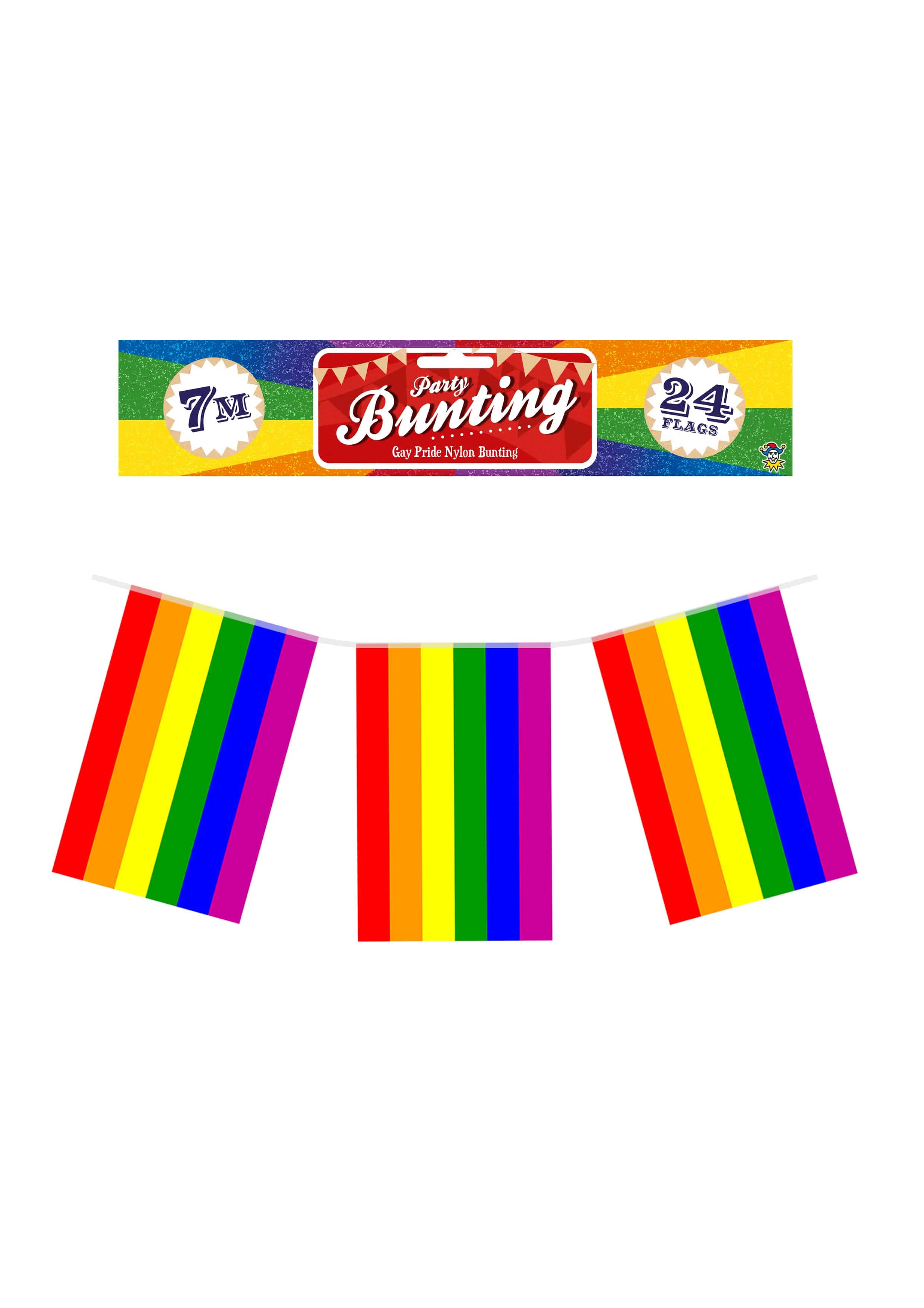 Rainbow Flag Bunting 7m (24 Flags)