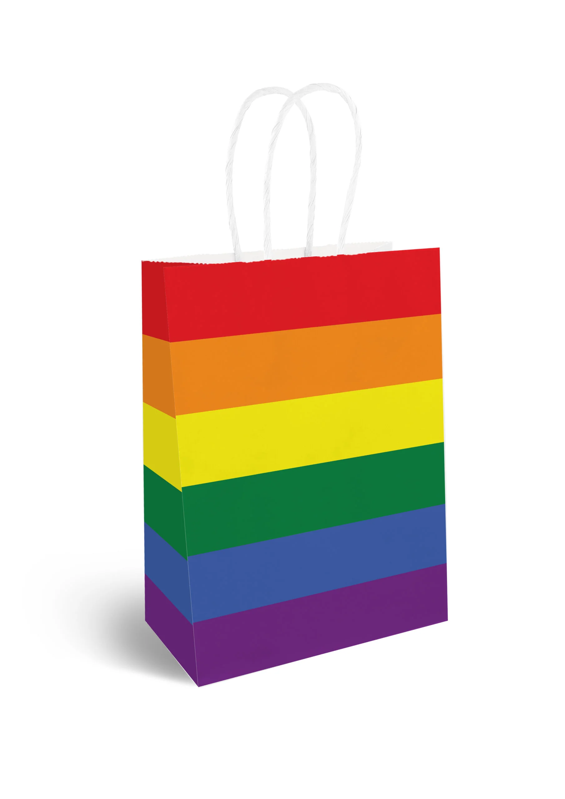 Rainbow Paper Party Bag with Twisted Handles