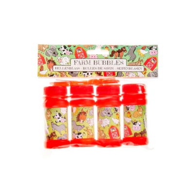 Red Farm Bubble Tubs with Wands (Pack of 4) - Image 3