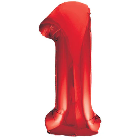 Red Number 1 Jumbo Foil Balloon 86 cm