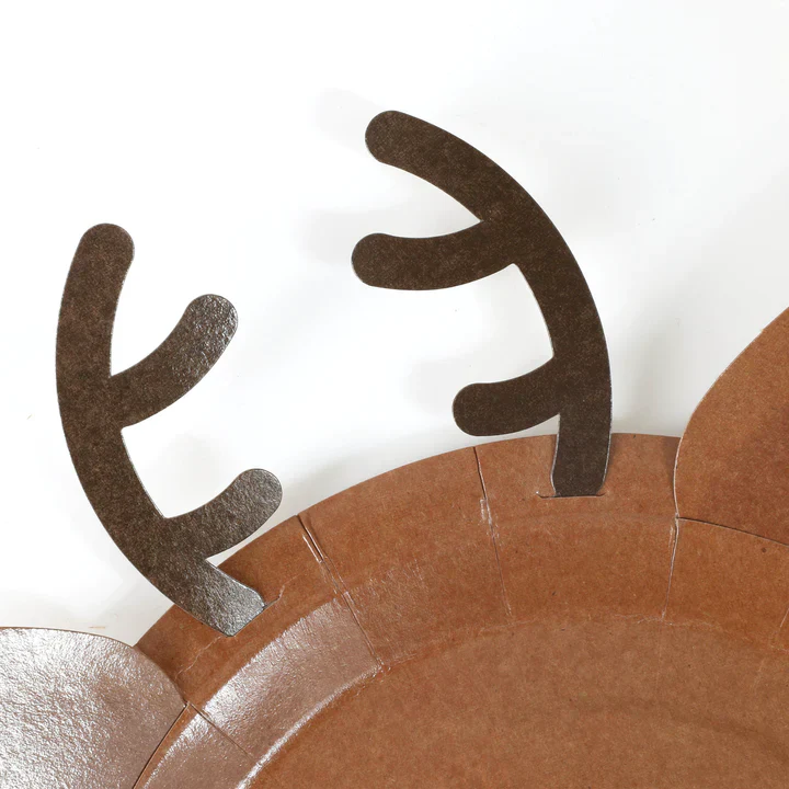 Reindeer Shape Paper Plates - 23cm (Pack of 10) - Image 4
