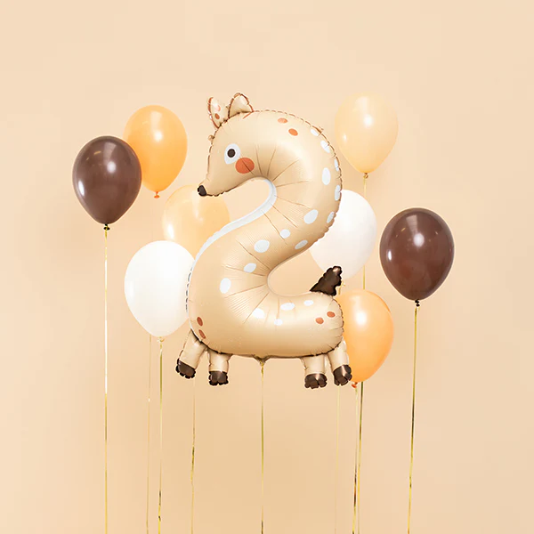 Roe-Deer Shaped Number 2 Foil Birthday Party Balloon - Image 2