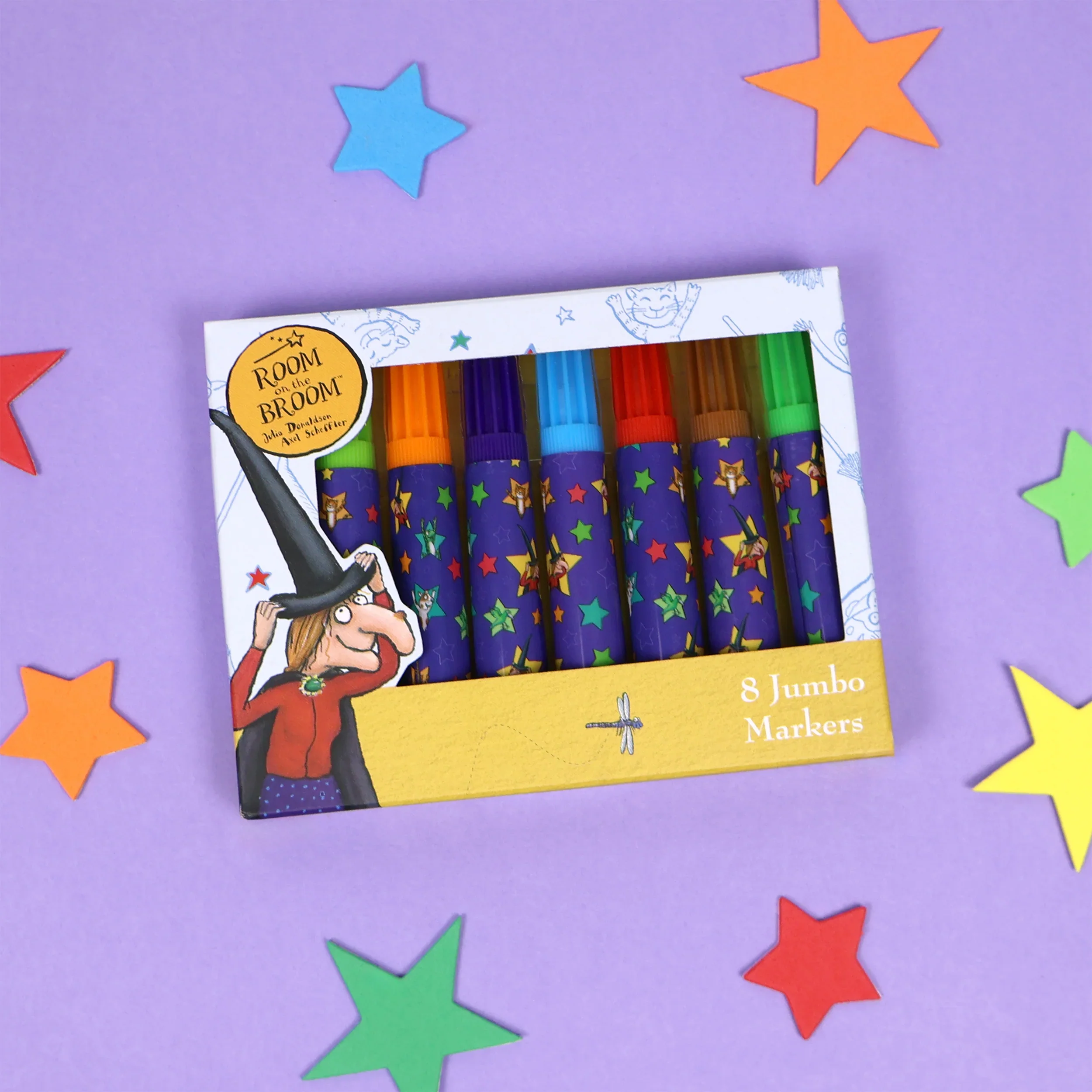 Room On The Broom Set of 8 Jumbo Marker Pens for Children - Image 5