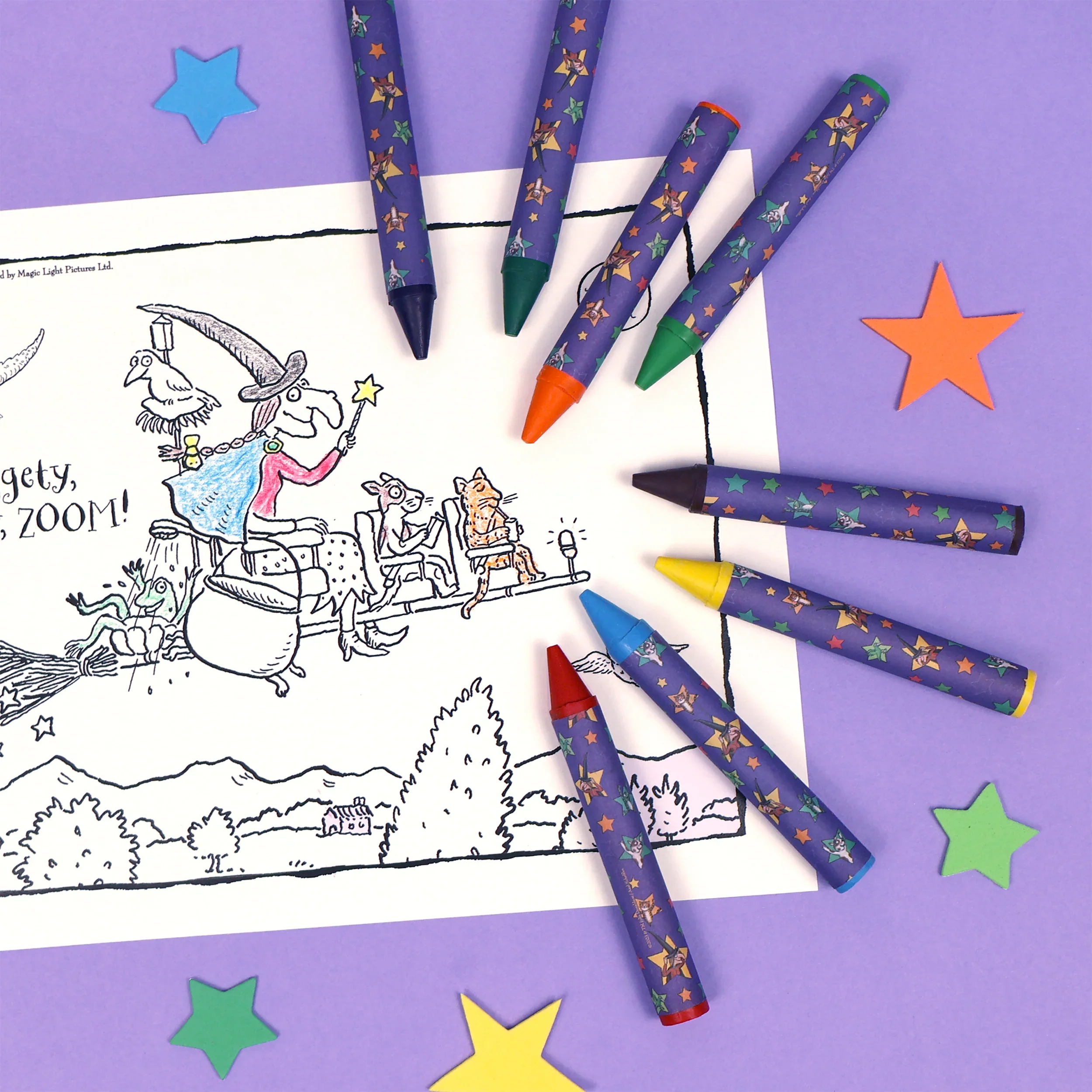 Room On The Broom Set of 8 Jumbo Wax Crayons