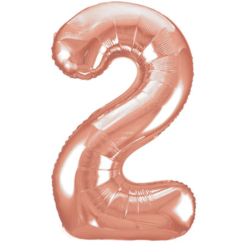 Rose Gold No.2 Jumbo Foil Balloon 86 cm