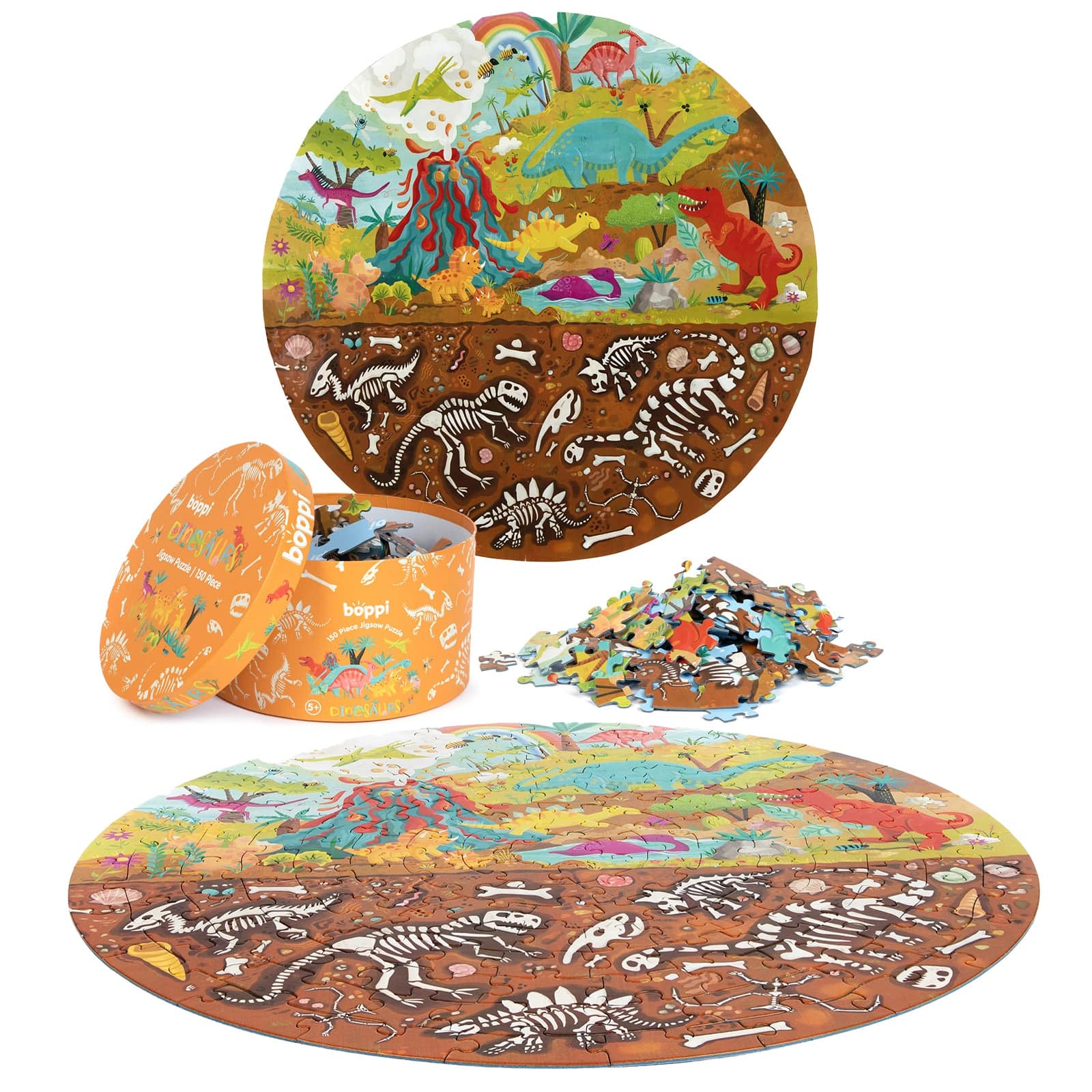 Round Dinosaurs Jigsaw puzzle - Image 3