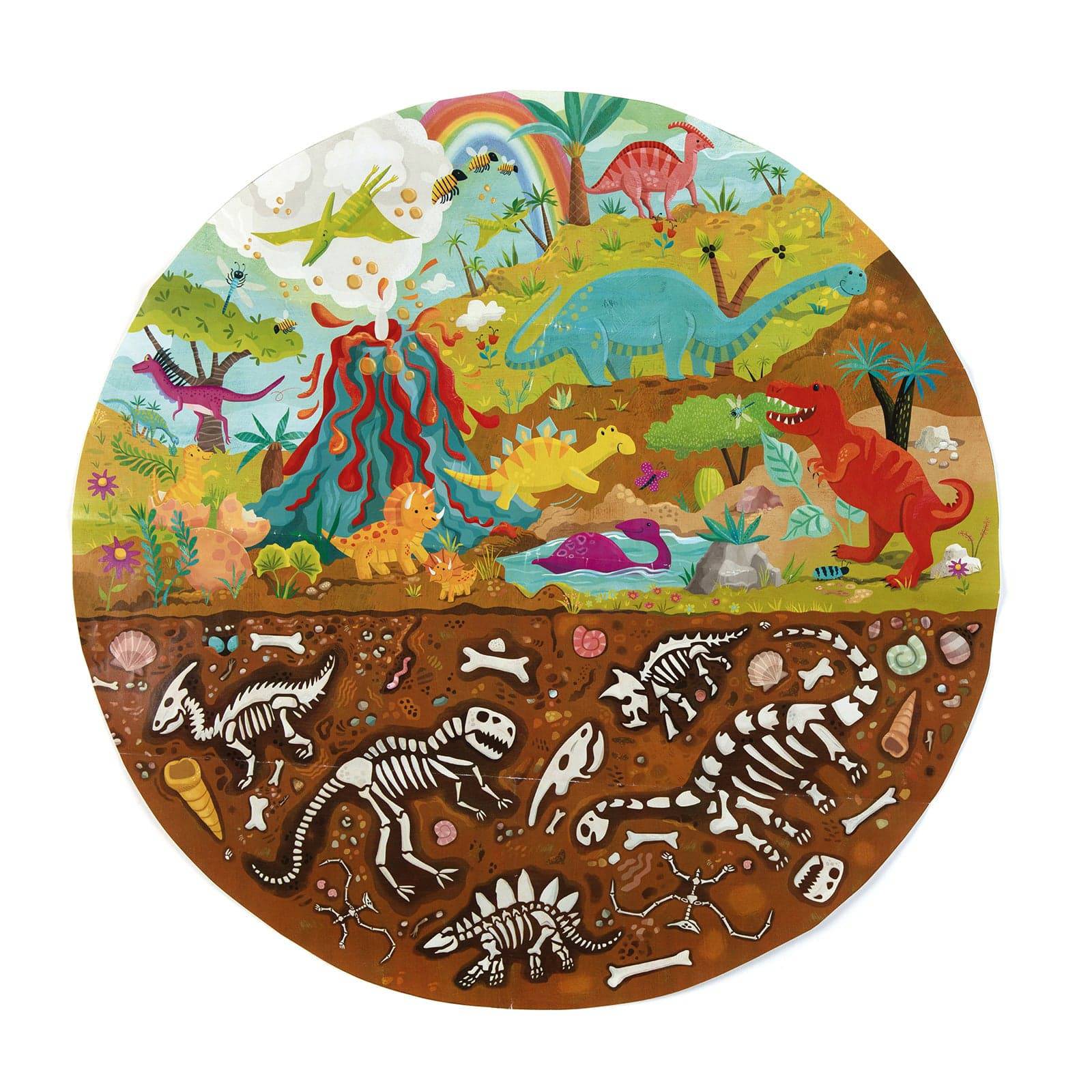 Round Dinosaurs Jigsaw puzzle - Image 4