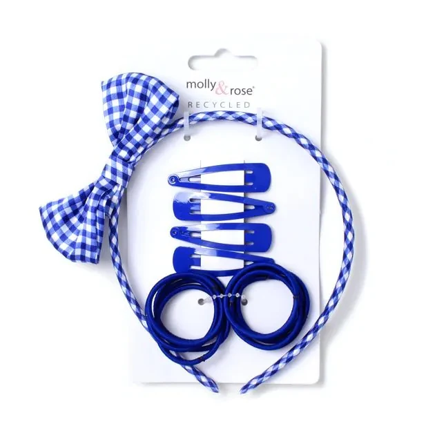 Royal Blue School Hair Accessories Set