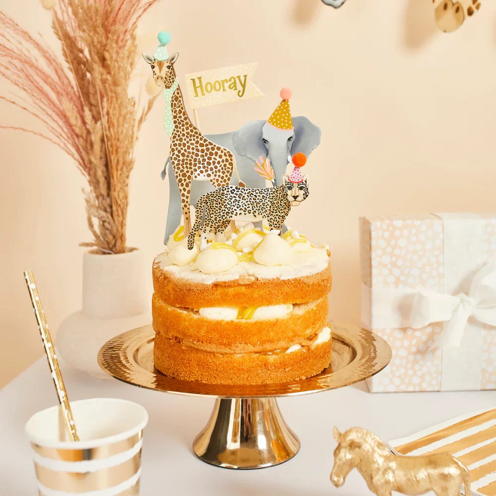 Safari Animals Birthday Cake Topper Decorations Kit - Image 3