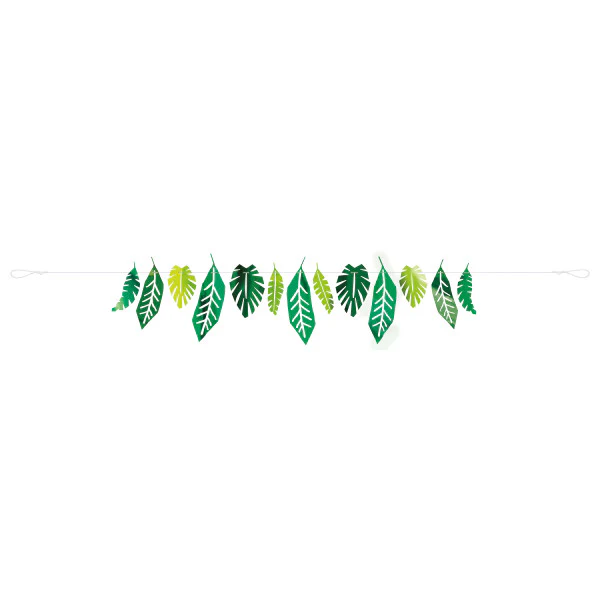 Safari Leaves Birthday Party Bunting Banner Decoration, 7ft
