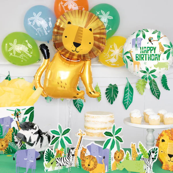 Safari Leaves Birthday Party Bunting Banner Decoration, 7ft - Image 3