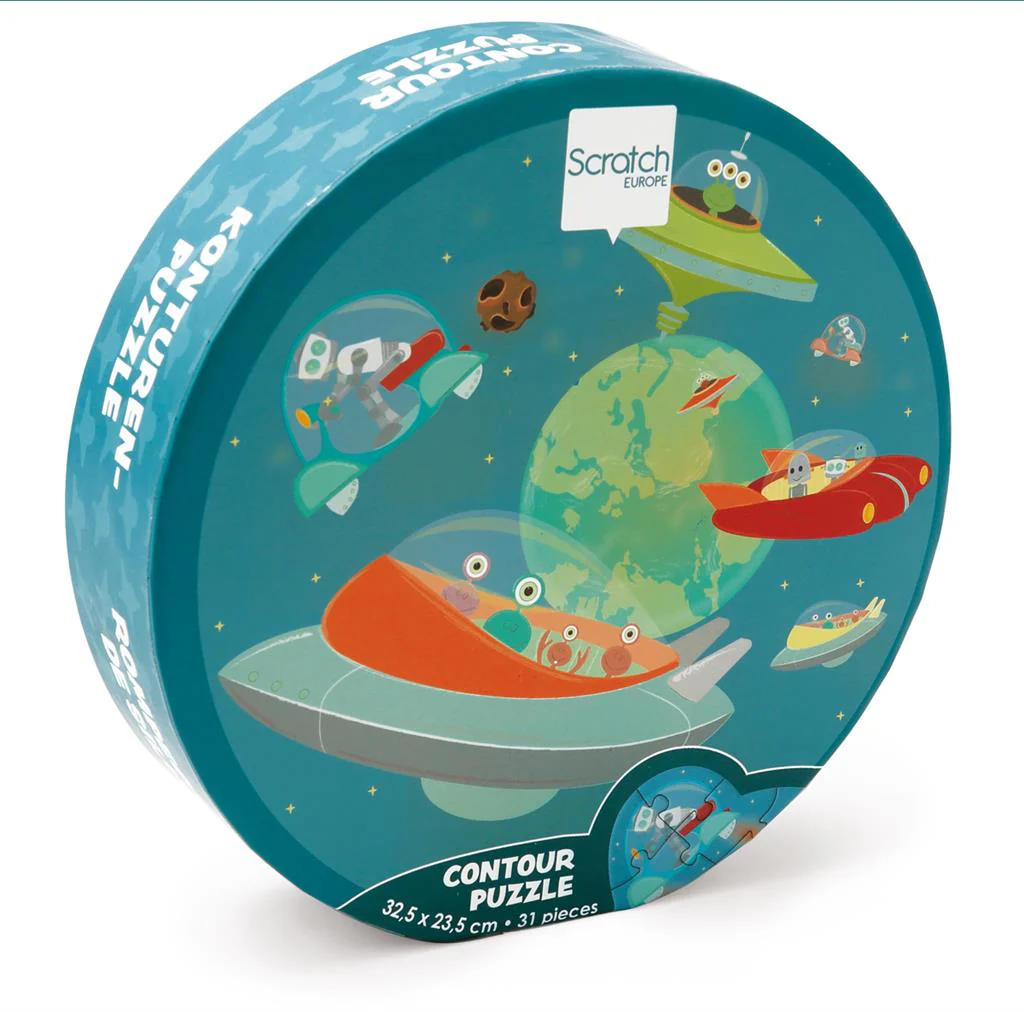 Scratch Compact Puzzle 30pcs – Contour Puzzle SPACE