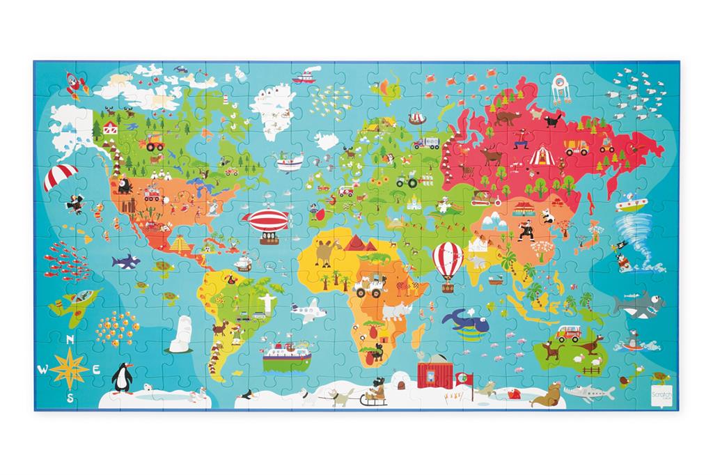 Scratch Puzzle XXL 150pcs – WORLD MAP - Image 5