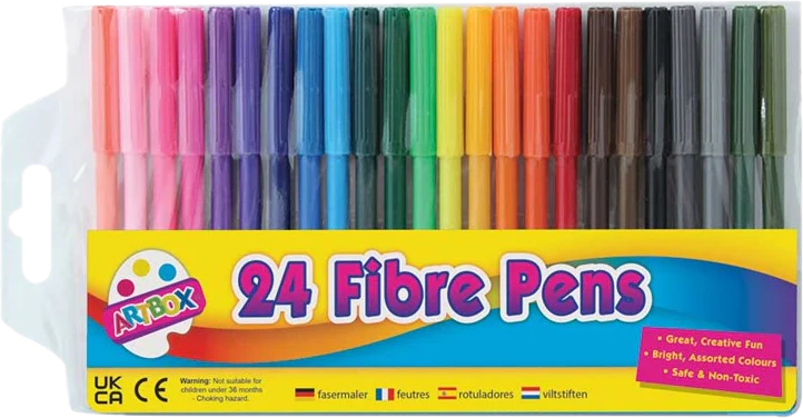 Set of 24 Assorted Fibre Pens - Image 2